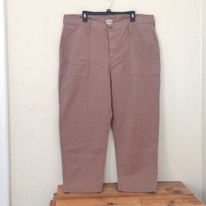 J Crew Garment-Dyed Cargo Pant in Chino Twill Linen Blend Size 36 Waist 40"